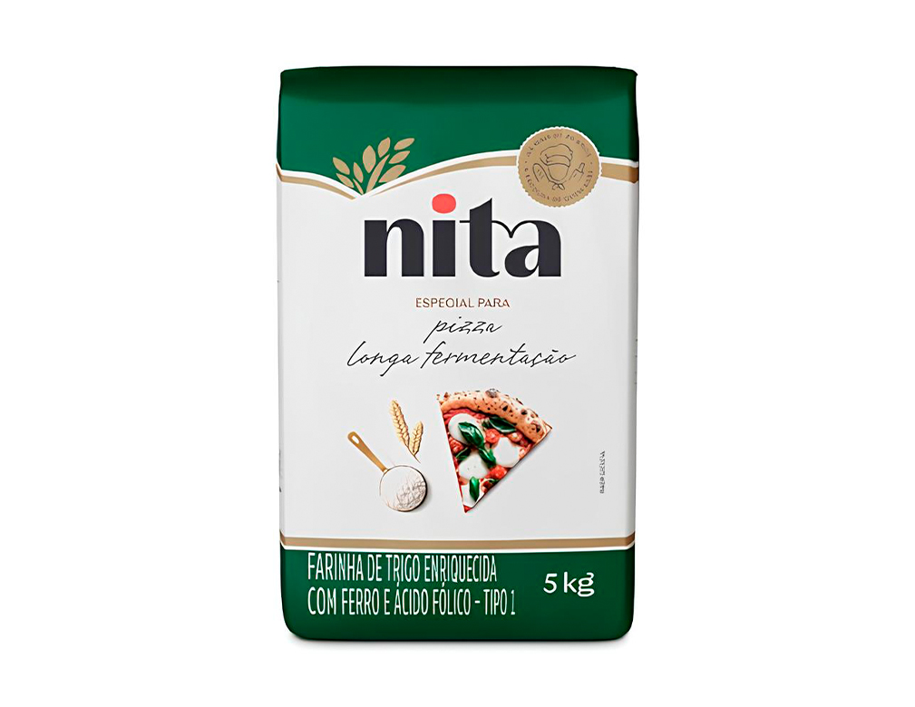 FARINHA DE TRIGO PIZZA LONGA FERMENTAÇÃO NITA 5 KG (FDO 25 KG)